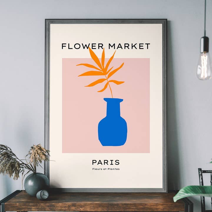 Paris Flower Market Minimal Print for wholesale by Ink & Drop