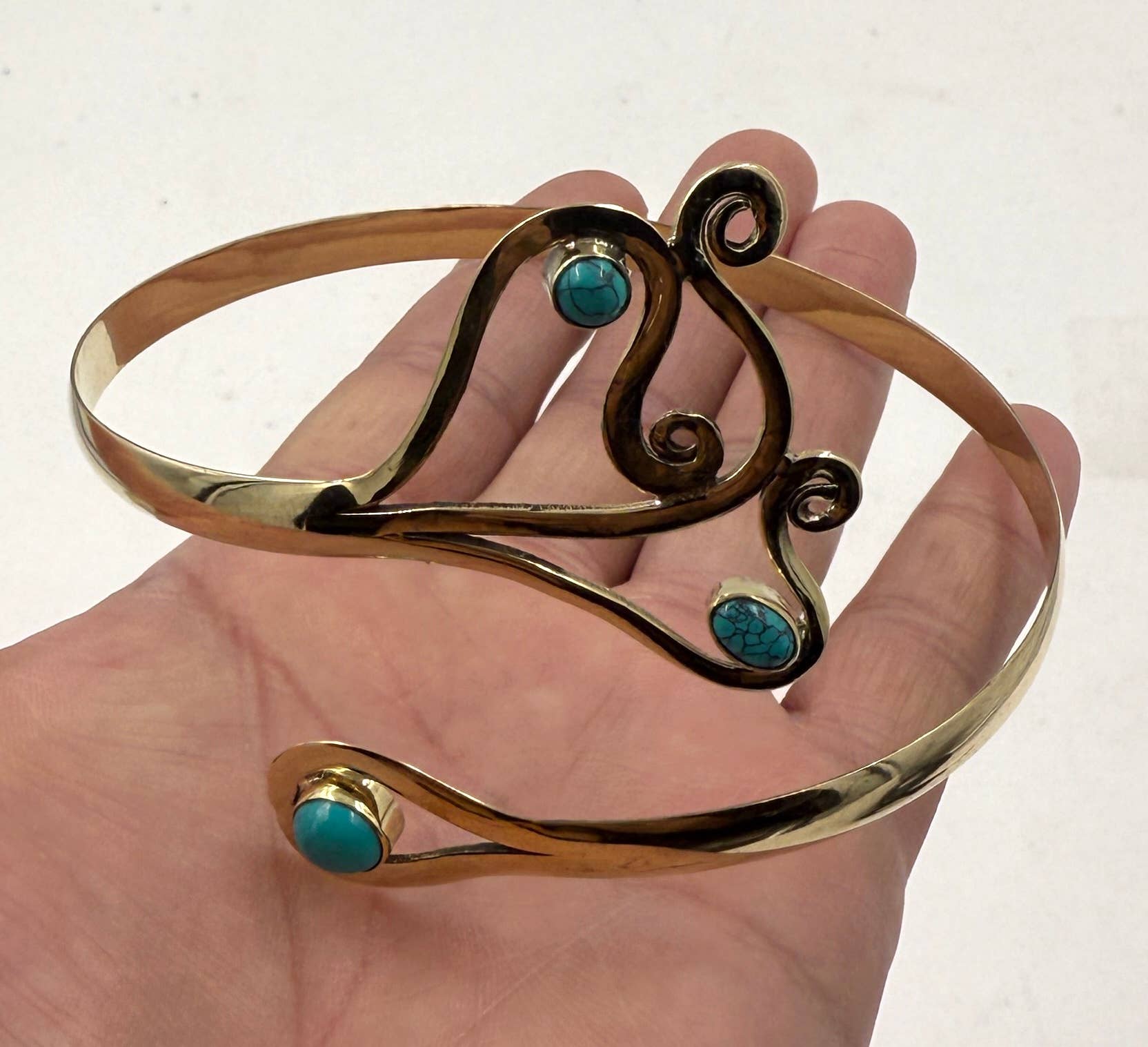 Lungta Imports - Wholesale Cuff Bracelet - Handcrafted Arm Cuff Bracelet Armlet Armband With Stones 13