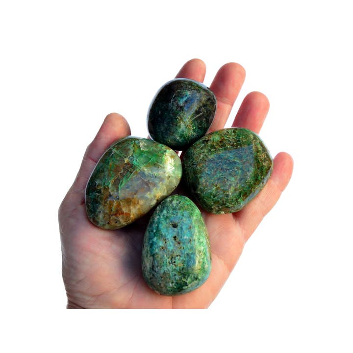 Kaia & Crystals - Vendita all'ingrosso Pietra/cristallo spirituale - Cristalli di Crisocolla levigati XL (250g, 500g, 1000g)3