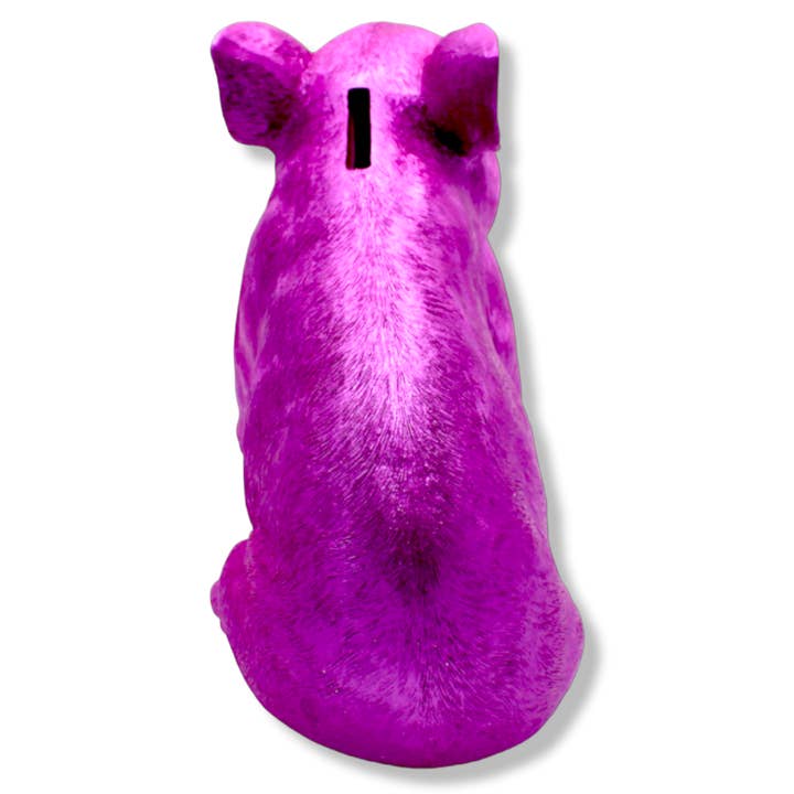 Interior Illusions Plus - Wholesale Money/Piggy Bank - Pink Chrome Piggy Bank Standing - 9.5"3