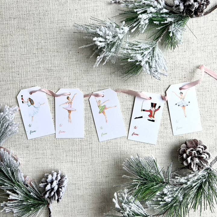 Nutcracker Ballet Gift Tags for wholesale by Oh So Chic Designs