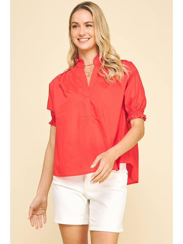 PINCH - Wholesale Blouse - Women's - BALLOON SLEEVE BLOUSE TOP - 6105T