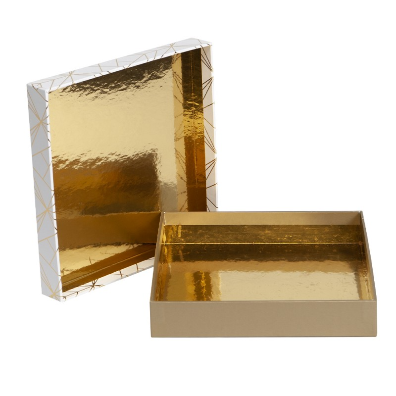 Deffrennes - Wholesale Gift Box - Exception square cardboard box 18.5x18.5x3.43