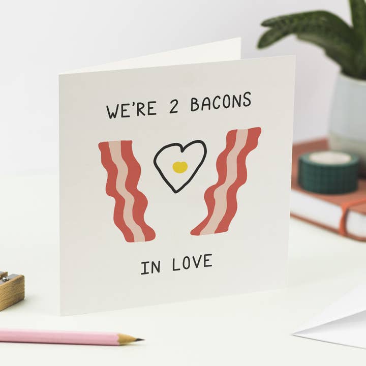 CoolSource Cards – wholesale Love card – Bacon - 2 in Love | Greetings Card | Birthday Card2