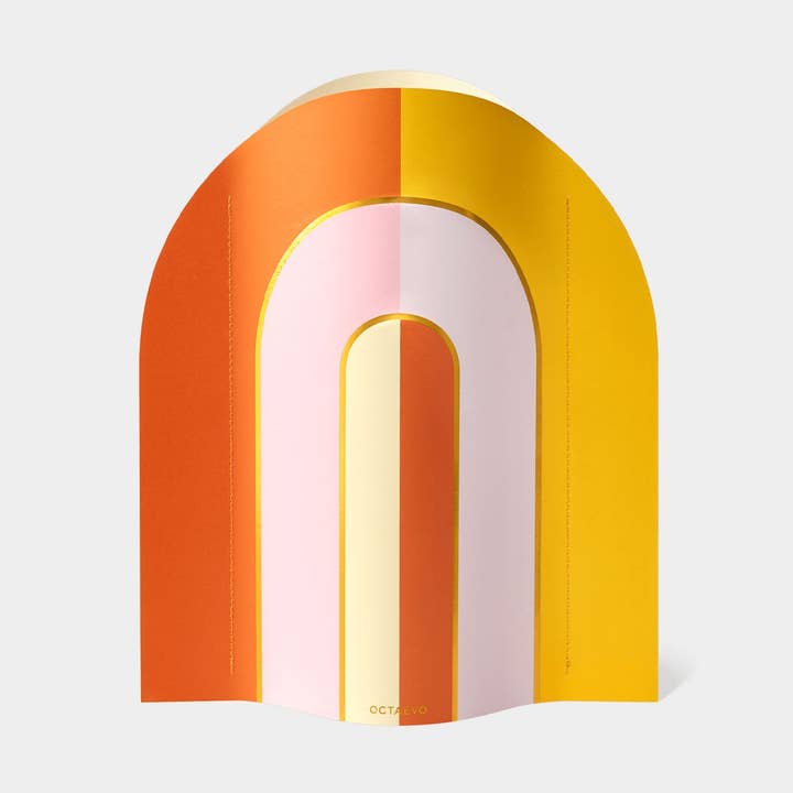 OCTAEVO Paper Vase Riviera Arch, Flower Vase & Card Set for wholesale by 54 Celsius