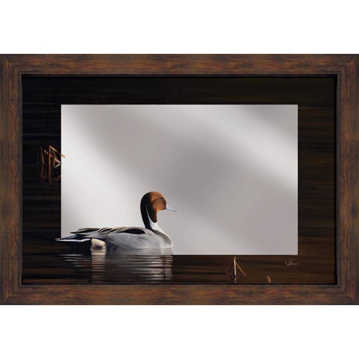 Chasing the Setting Sun - 16" x 24" Mirror Framed Barnwood for wholesale by Art Brand Studios