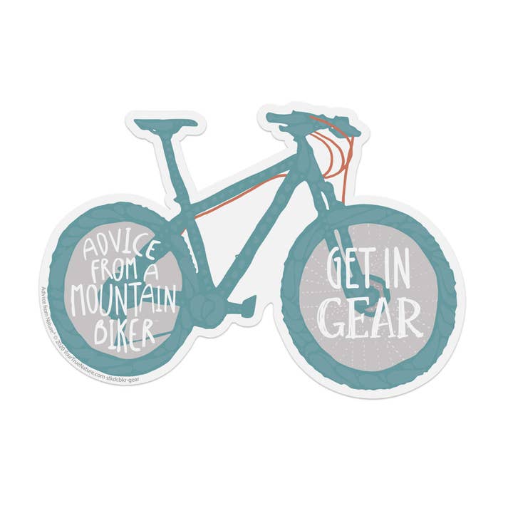 Advice from a Mountain Biker- Die Cut Sticker - Large for wholesale by Advice for Life by Your True Nature