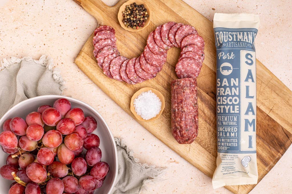 Foustman's Salami - Wholesale Salami - PORK SAN FRANCISCO STYLE | FOUSTMAN'S UNCURED SALAMI - 8oz1