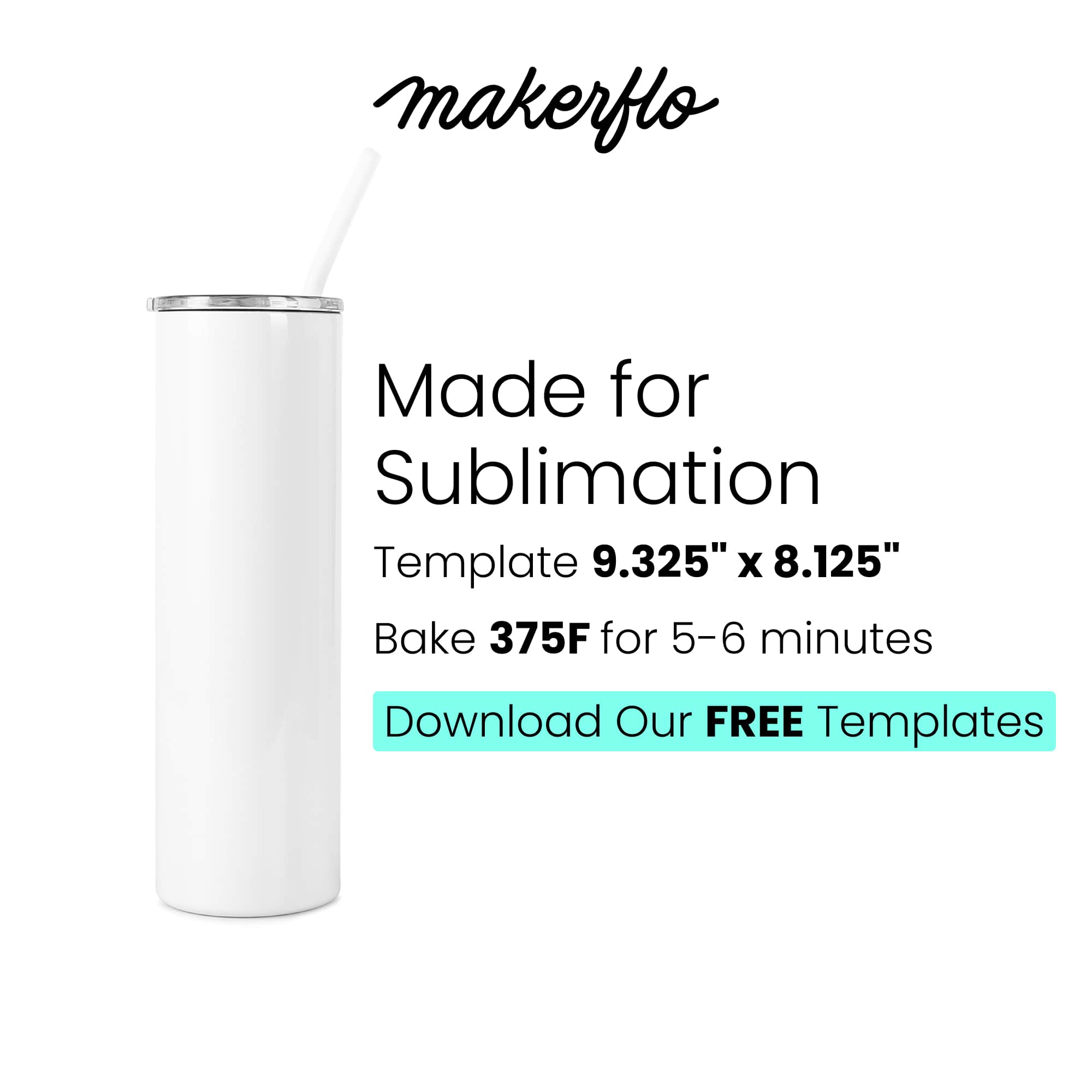 MakerFlo – wholesale Insulated mug/tumbler – 20oz Skinny Sublimation Tumbler6