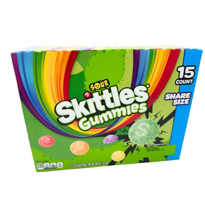 I Got Your Candy - Wholesale Gummy - Skittles Sour Gummies 3oz - 15ct1