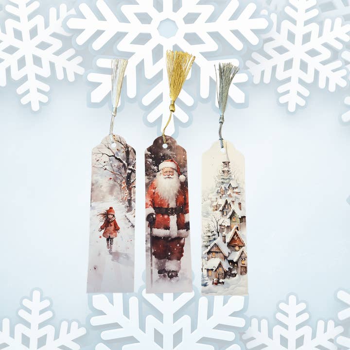 Winter Wonderland Tassel Bookmark Set (Set C) 5 Pack for wholesale by Blue Crab