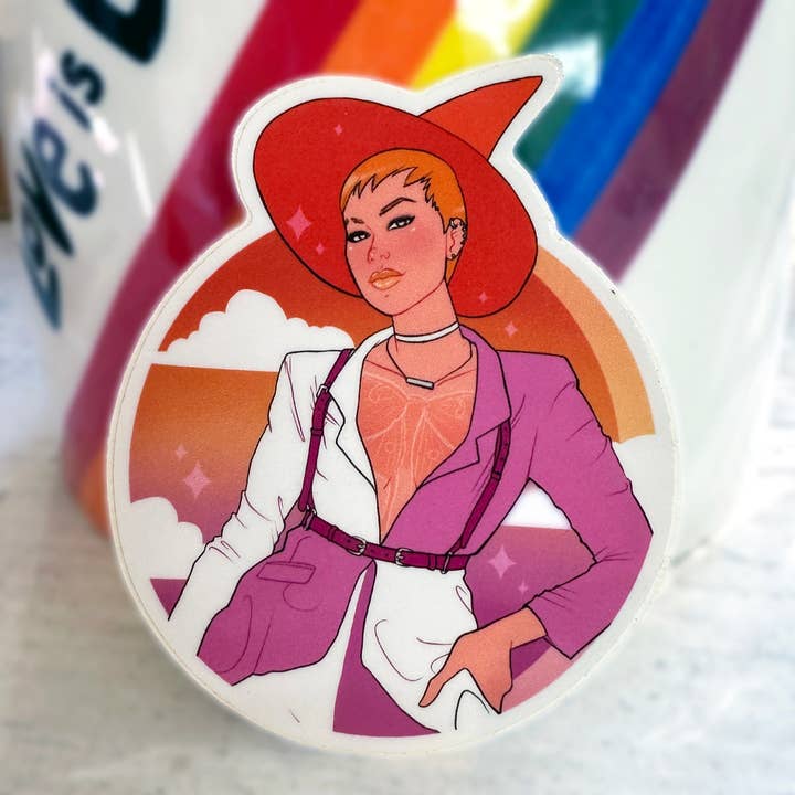 Lesbian Pride Vinyl Sticker – 3" for wholesale by Rainbow Coven Designs