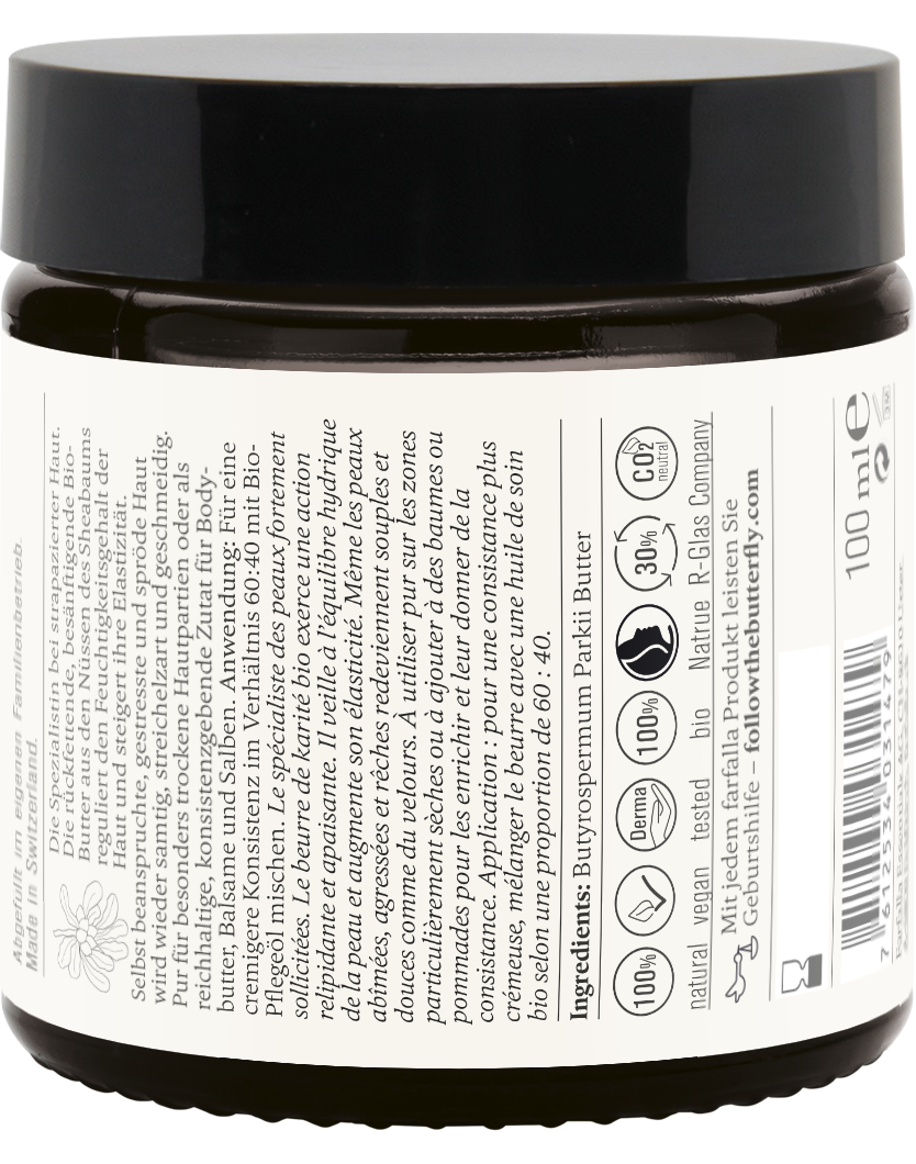 farfalla - Wholesale Body Balm/Butter - Shea, organic shea butter, 100ml, moisture2