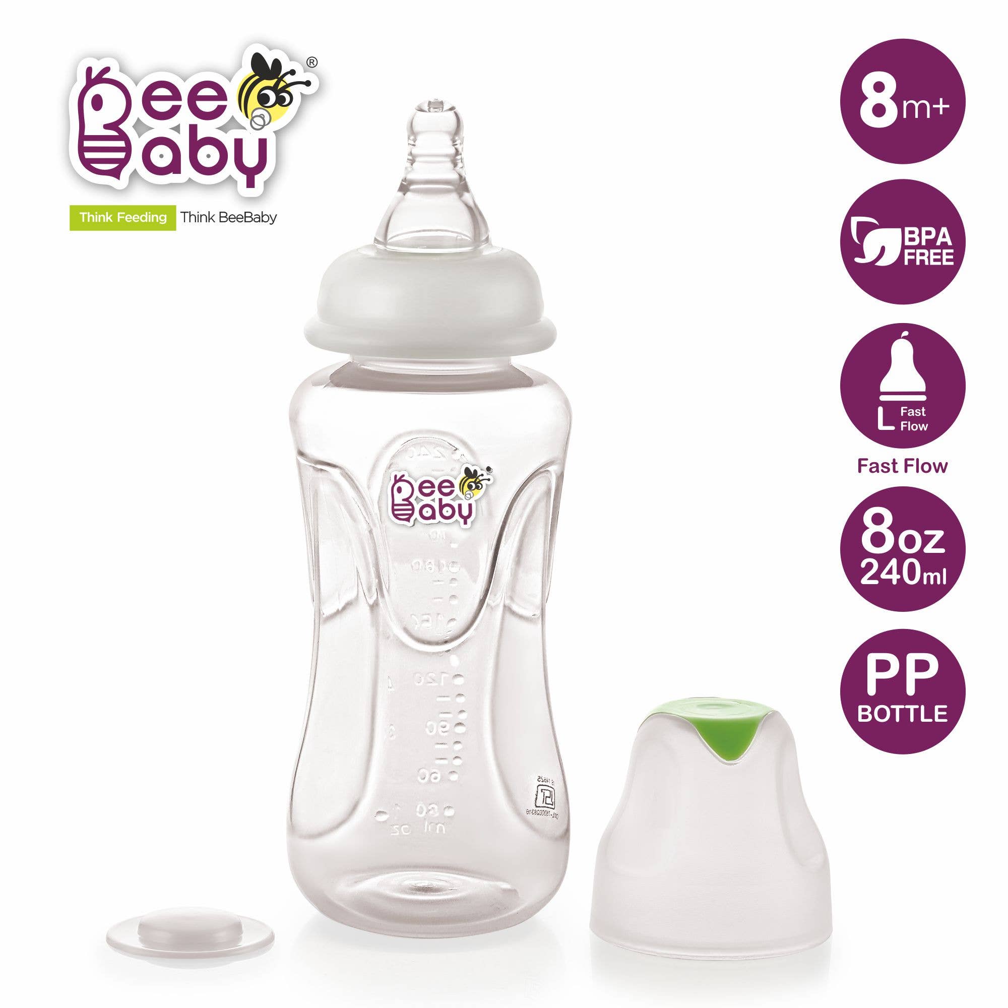 Beebaby - Wholesale Baby Bottle - Comfort Standard Neck Feeding Bottle 240ml / 8oz.12