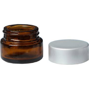 Best Bottles - Wholesale Jar - Amber Glass Cream Jar - 5ml (Multiple Cap Colors)3