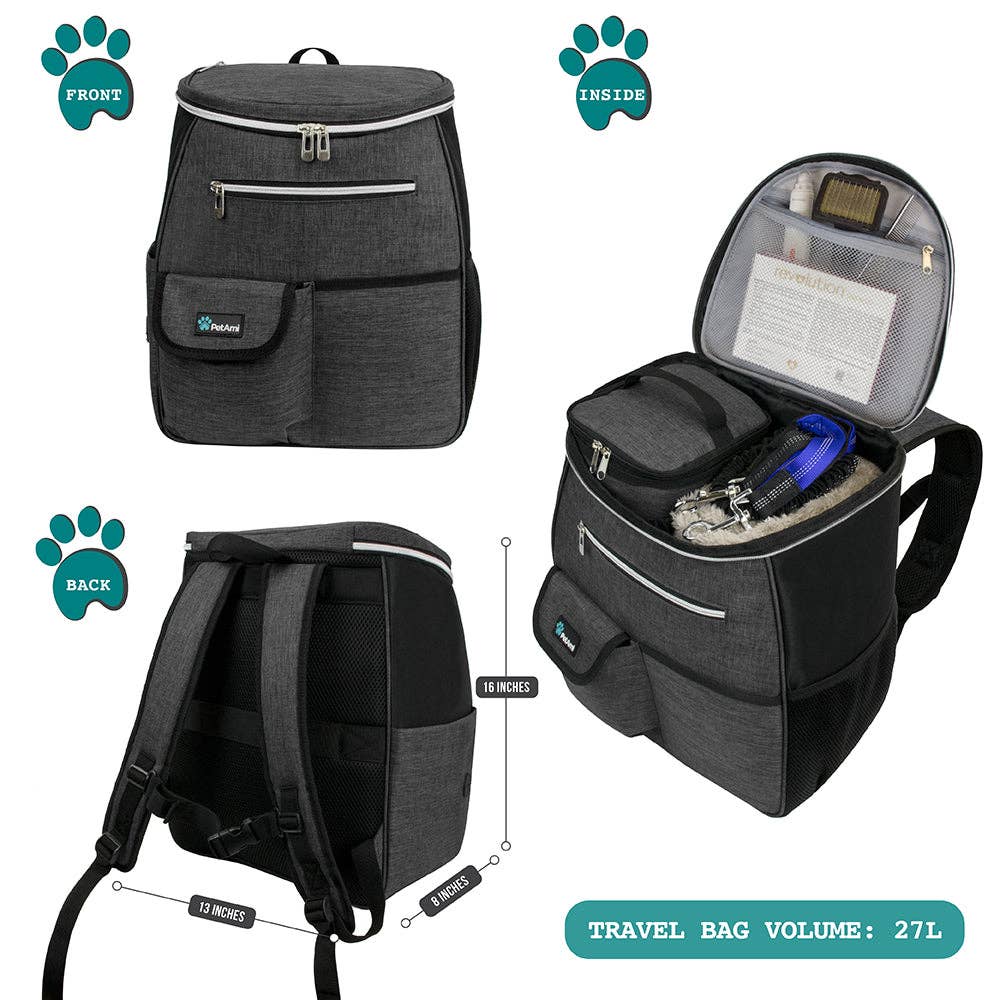 PetAmi – wholesale Pet carrier – Cat/dog – Deluxe Pet Travel Set Organizer Backpack14