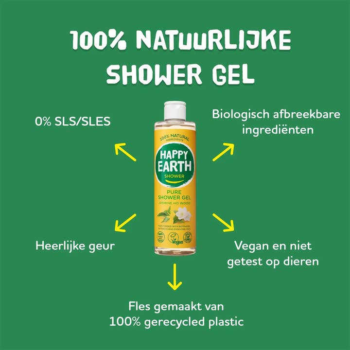 Happy Earth - Wholesale Body Wash/Shower Gel - Natuurlijke Douchegel Jasmine Ho Wood 75ml1