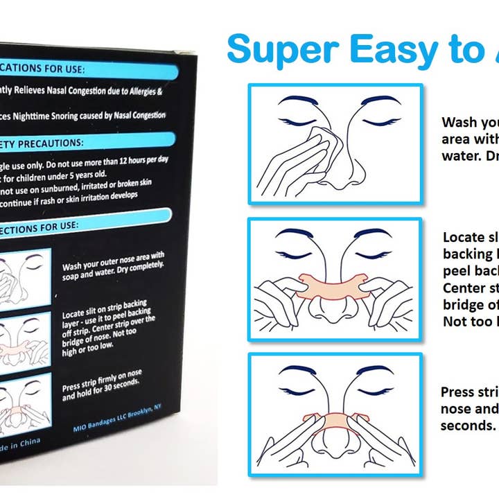 Hug-a-BooBoo – wholesale Nasal care – Breathe Easy Premium Nasal Strips - 50 Count2