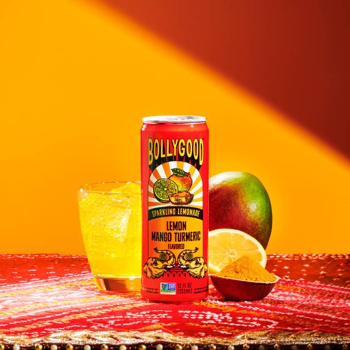 Bollygood - Wholesale Soda/Carbonated Drink - Lemon Mango Turmeric (12-pack)1