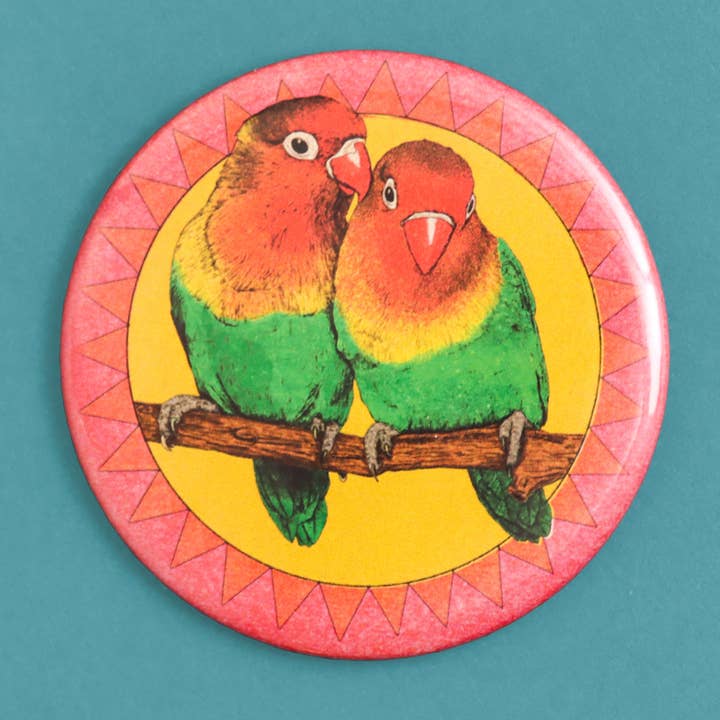 Fawn & Thistle Ltd (US Duties Paid) – wholesale Compact mirror – Lovebirds Pocket Mirror | Compact | Makeup Mirror3