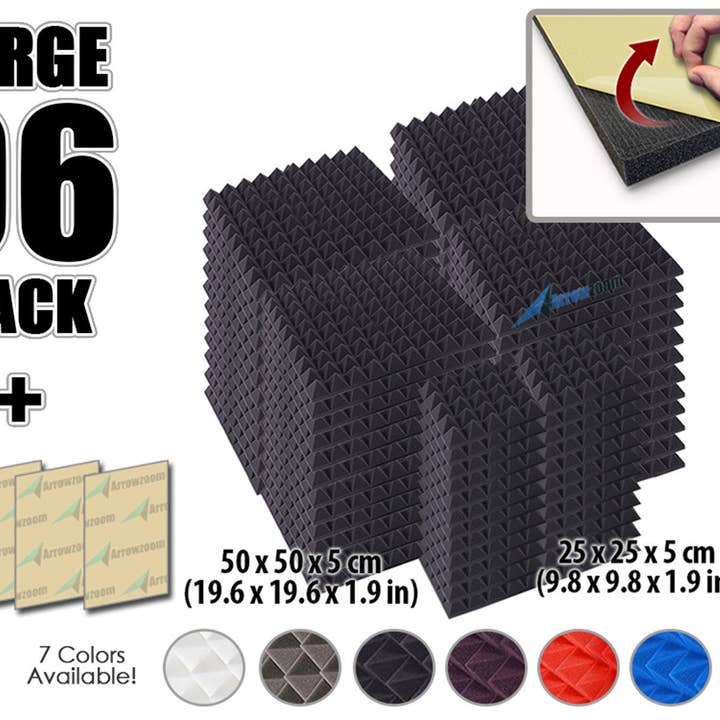 96 stk pyramide klæbende fliser skum 7 farver KK1053 for engroshandel hos Arrow Zoom Limited