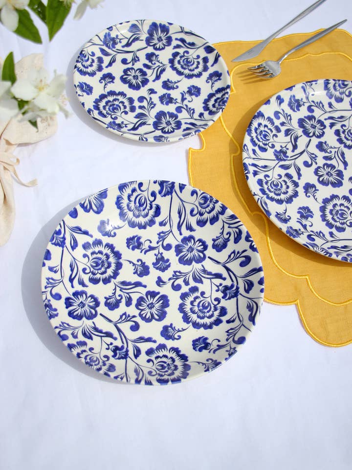 Set di stoviglie Wild Blossom da 12 pezzi per la vendita all'ingrosso da parte di Pó de Barro