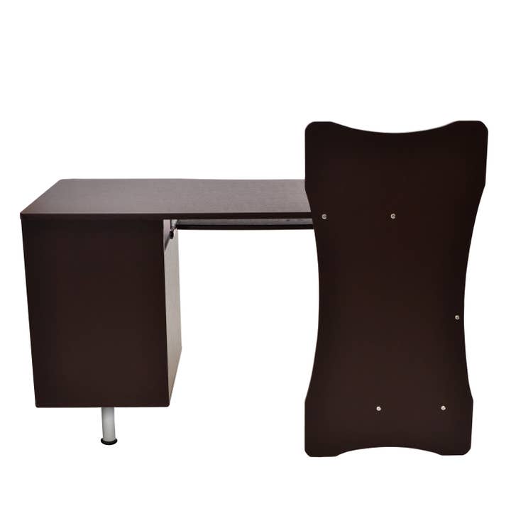 Chocolate Stylish Computer Desk with Storage for wholesale on Faire6