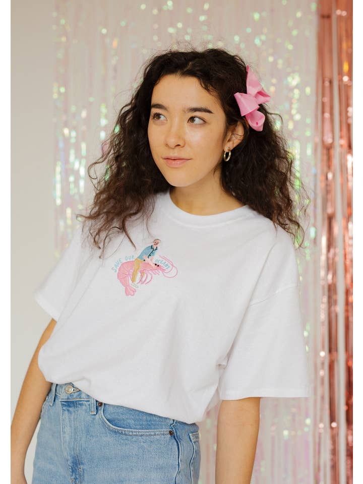 Limpet Store - Wholesale T-Shirt - Women's - David Attenborough Save Our Oceans Embroidered T-Shirt