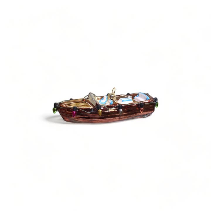 Motorboat with Light Garland 13cm for wholesale by Sereno Marke