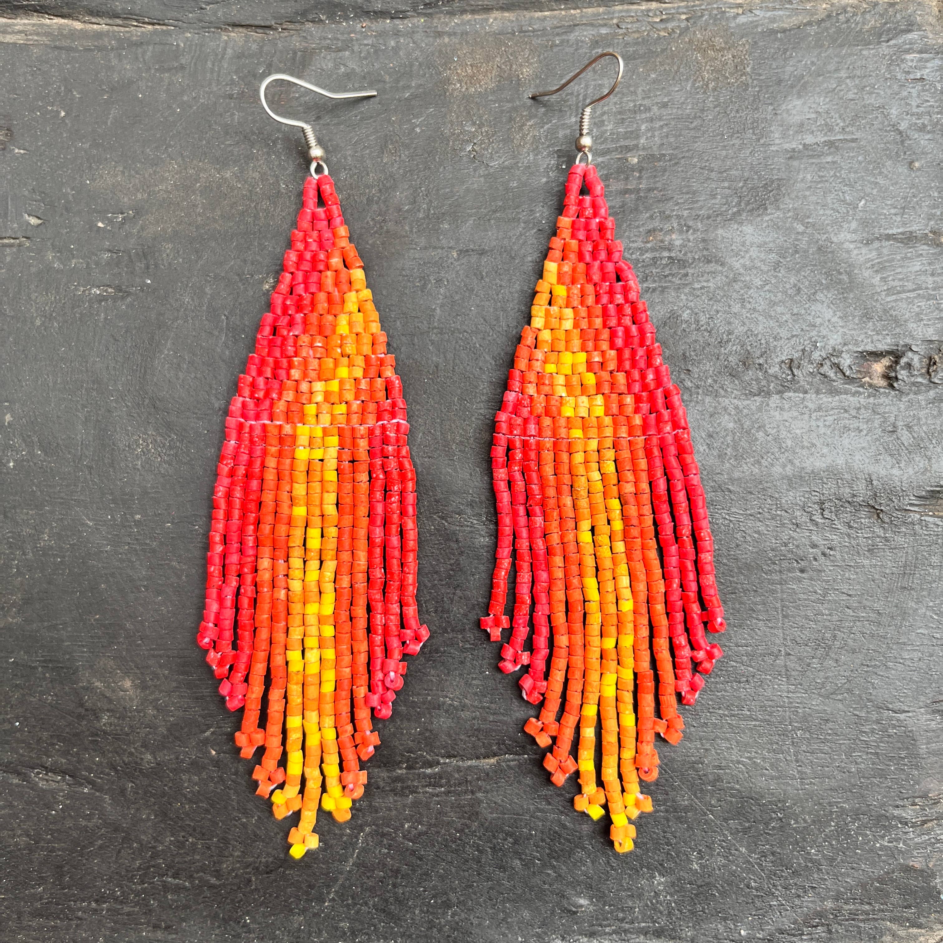 Los Colores de la Tierra - Wholesale Tassel Earrings - Lightweight Fringe Earrings in Elegant Ombre4