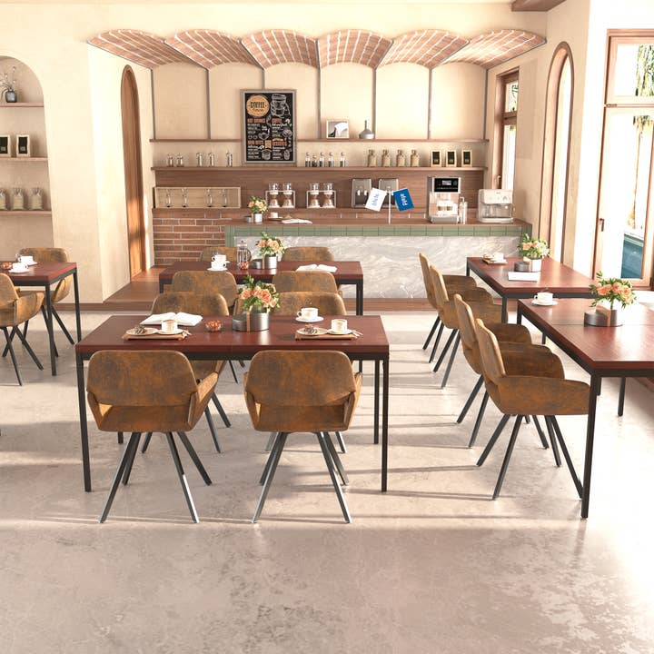 39F Inc. - Wholesale Patio Set - 5-Piece Dining Set 59” Table with Swivel Chair ForRestaurant10