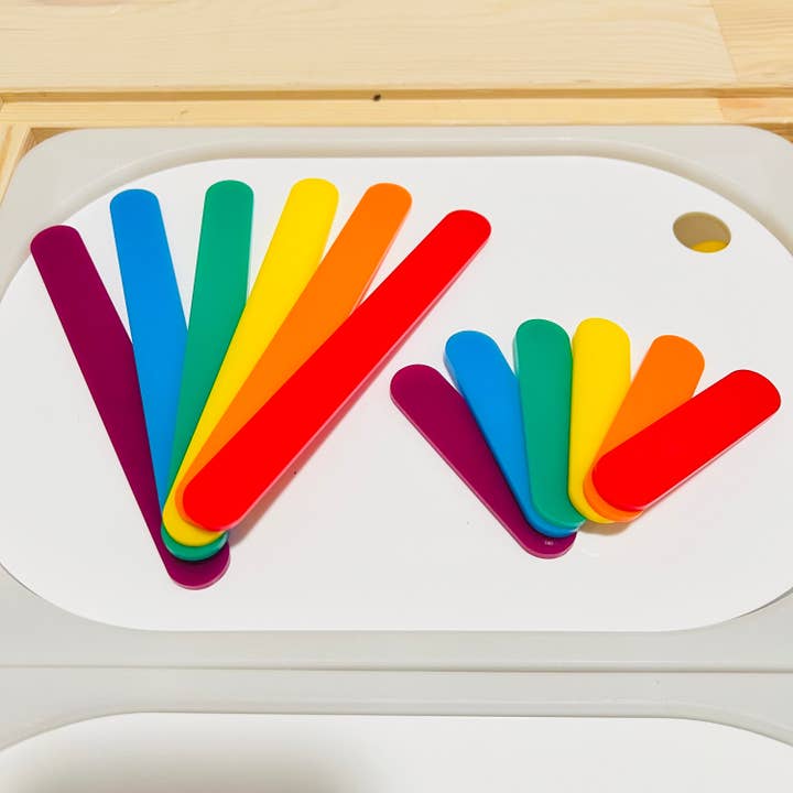 412Laser - Wholesale Toy Set - Kids - Acrylic Popsicle Sticks Add-On: Sensory Bin Sorting Insert4