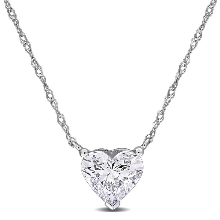 Heart Solitaire Necklace (1 CT. TW.) for wholesale by Created Forever