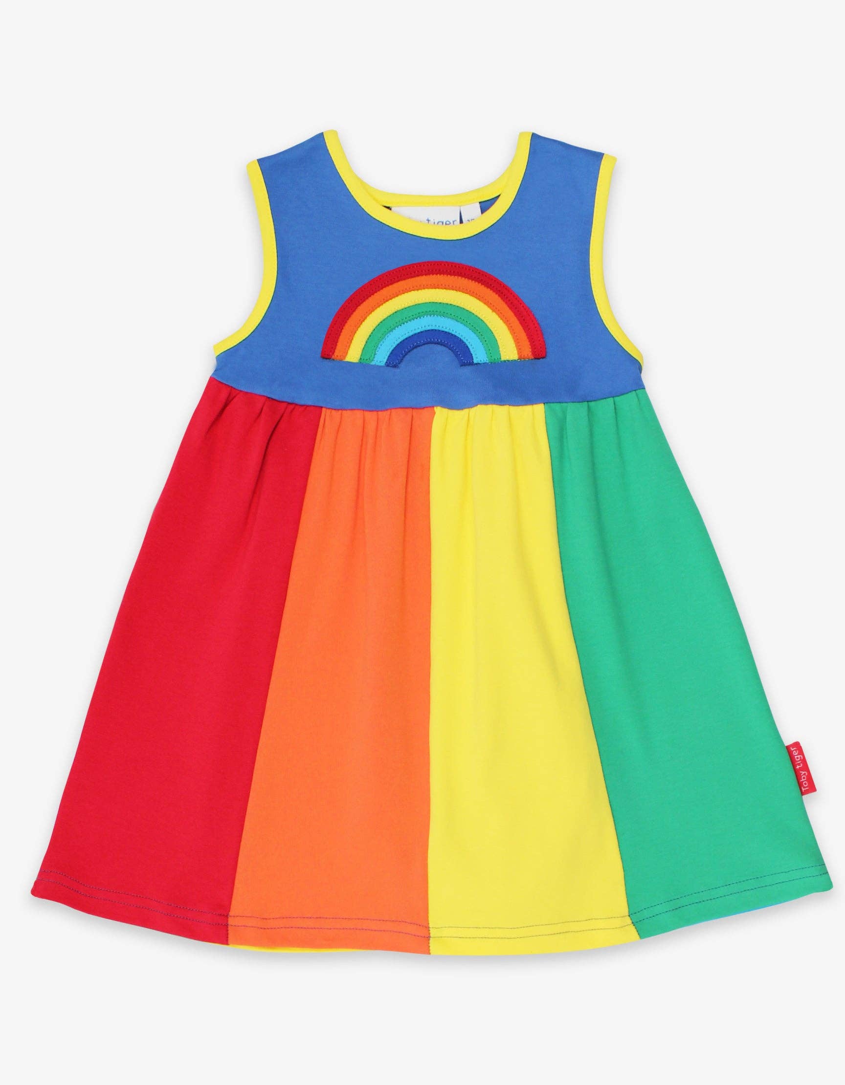 Toby Tiger - Wholesale Dress - Kids - Organic Multi Stripe Pinafore Dress1