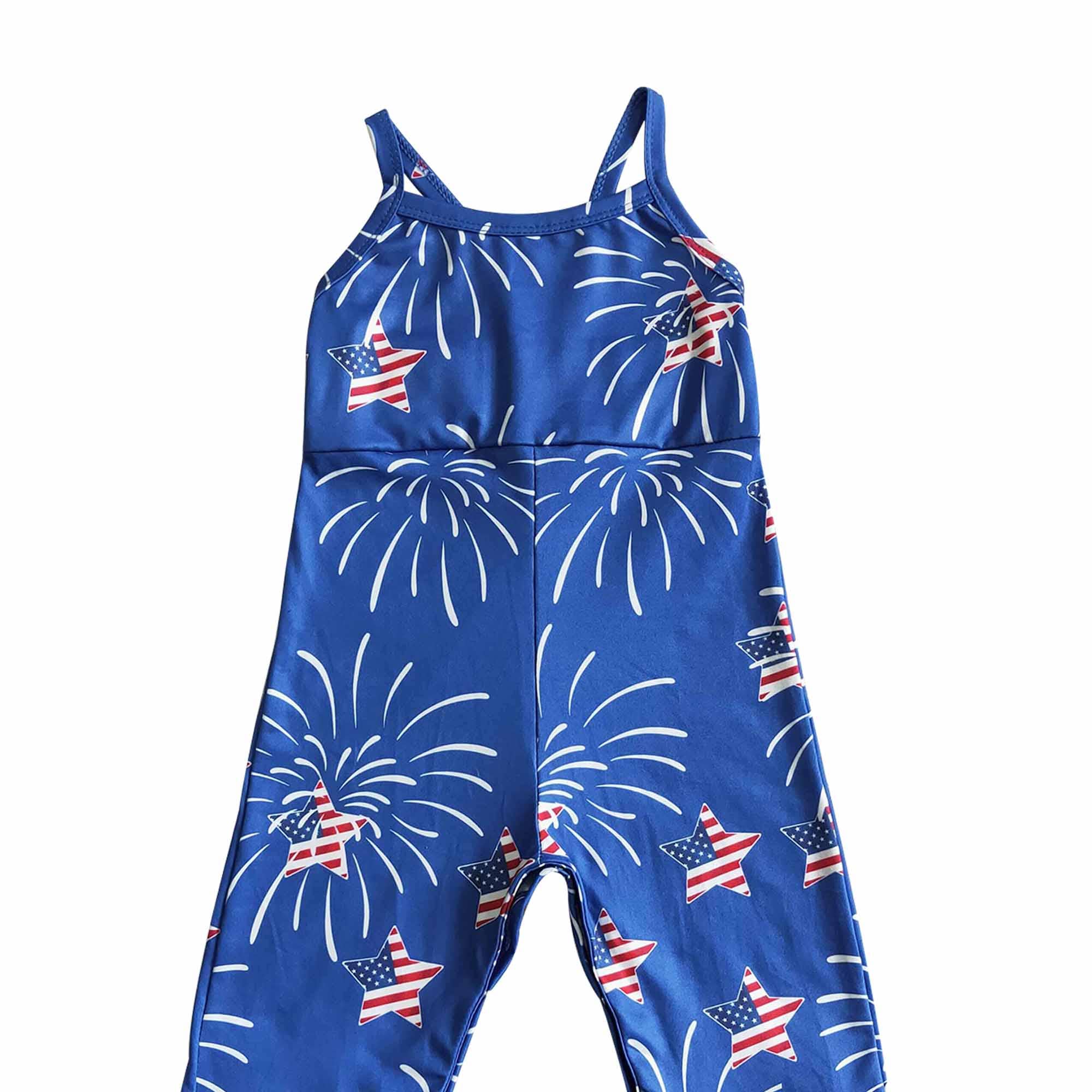 Aier Wholesale - Wholesale Jumpsuit - Kids - Baby girls 4th of July Jumpsuits 46