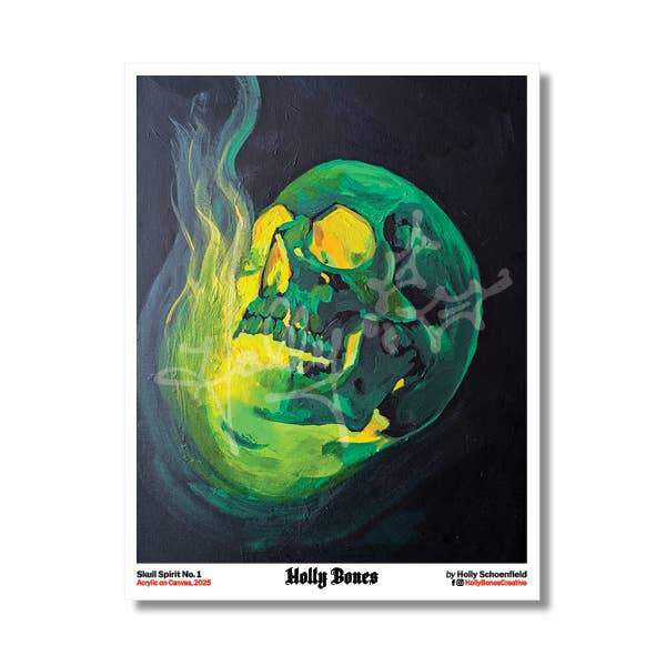 "Skull Spirit No. 1" 8x10 Print for wholesale by Holly Bones