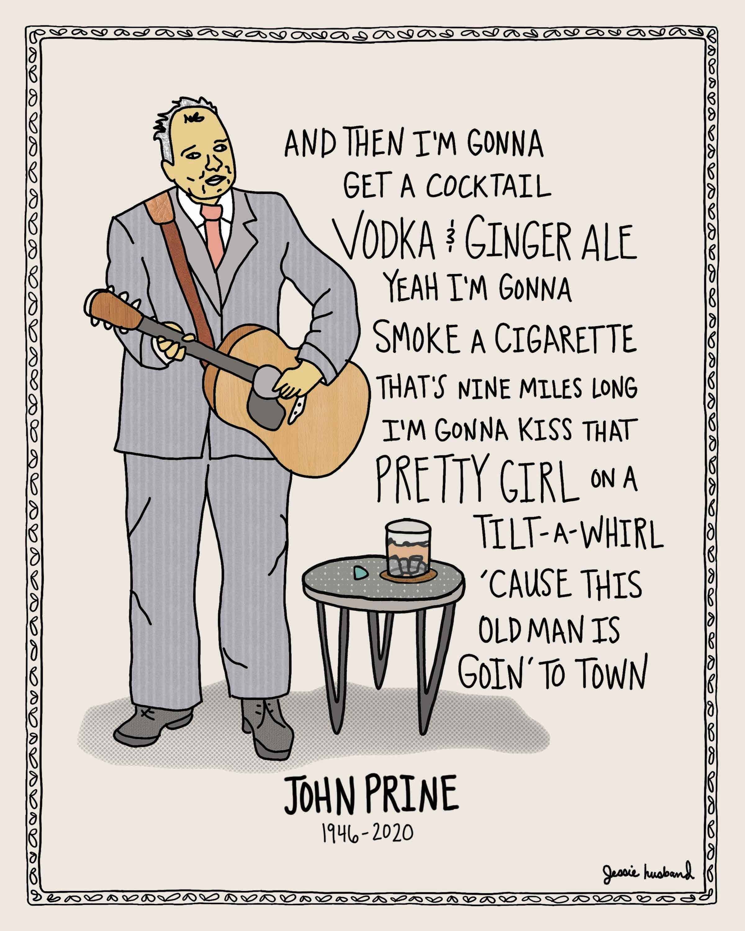 jessie husband - Wholesale Art Print - When I get to heaven, John Prine Lyrics0