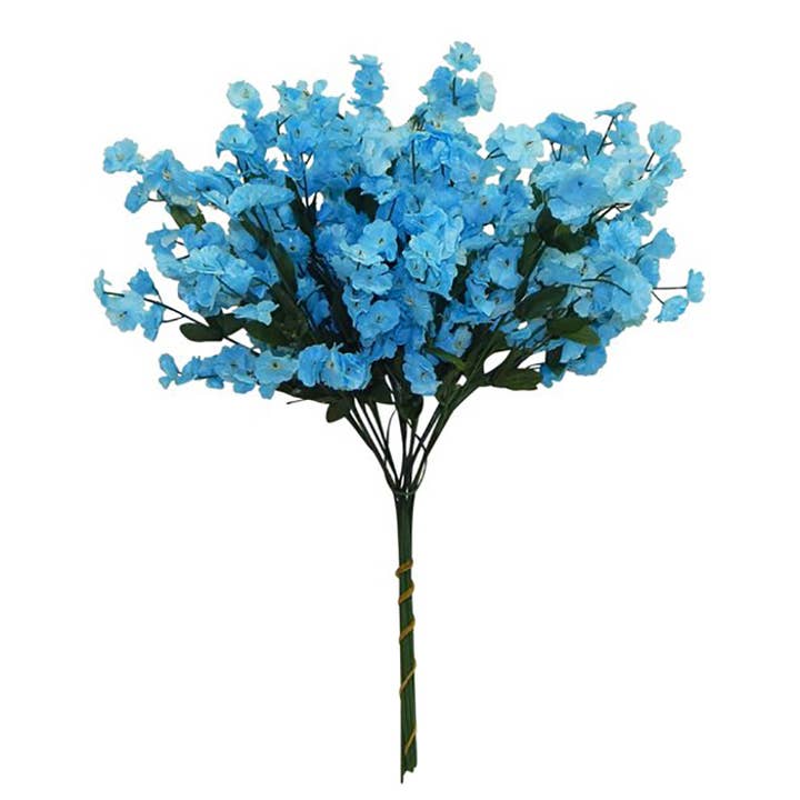 TF Publishing - Paper Goods - Wholesale Artificial Flowers - Baby's Breath Pack of 12 Stems 18in Dark Blue