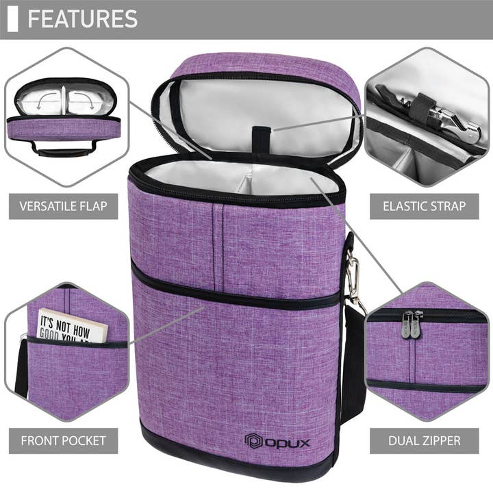 OPUX – Großhandel Weintasche – Weintragetasche für 2 Flaschen30