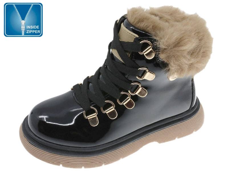 BeShoes Distribuição – Großhandel Stiefel – Kinder – Schwarzer Jugend-Trekkingstiefel Beppi-22095600