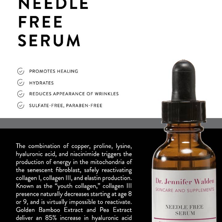 Dr. Jennifer Walden Skincare & Supplements - Vente Concentré/sérum pour le visage - SÉRUM SANS AIGUILLE3