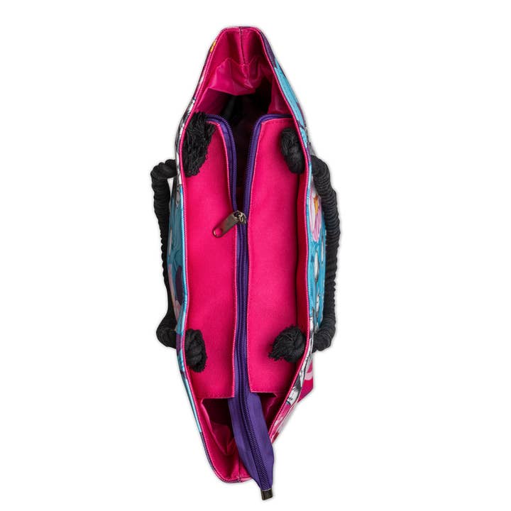 Zapps Clothing - Wholesale Beach Bag - BB Flower Skull Shoulder Beach Bag3