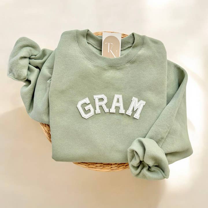 GRAM Sweatshirt, Grandma Mother’s Day Gifts for wholesale by Threads And Needles, INC.