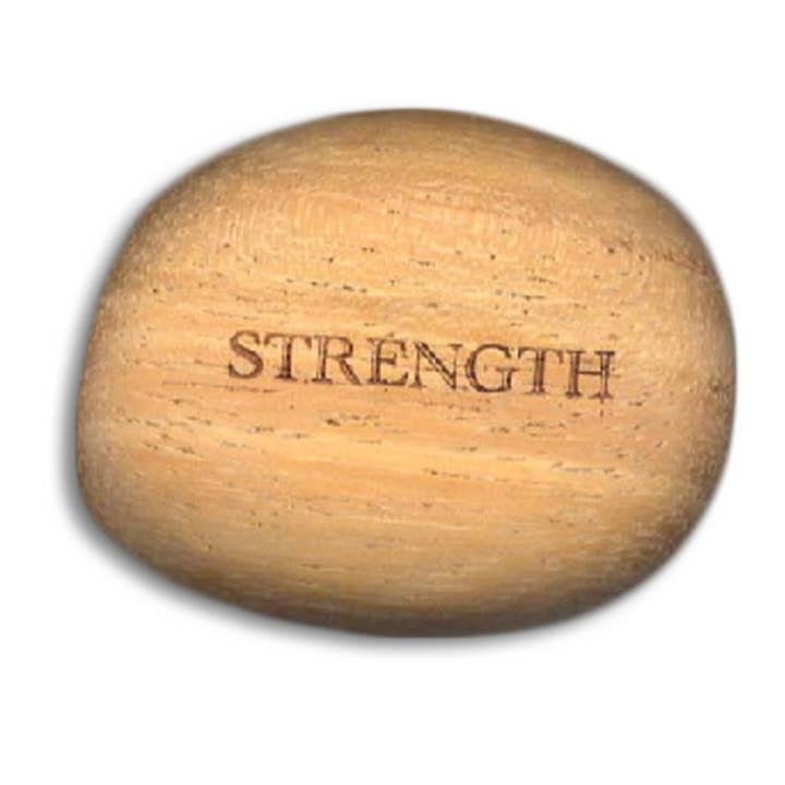Força - pedra de madeira inspiradora por atacado de Handcrafted Gift