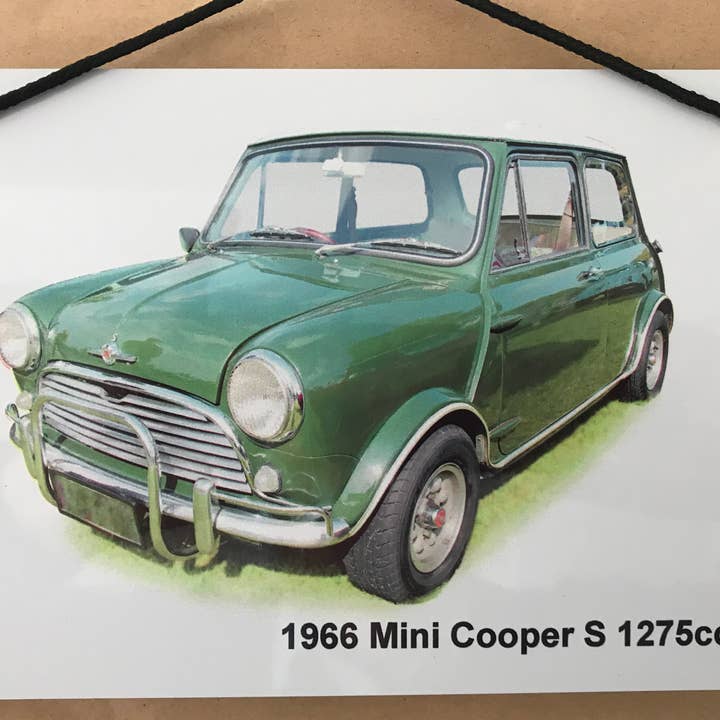 Mini Cooper S 1275 1966 - Metal Plaque (8.25 x 5.75in) for wholesale by Witherden's Workshop