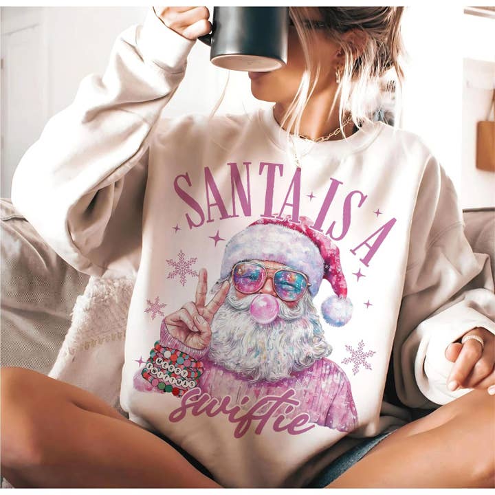 TheKingShirt - Wholesale Graphic Sweatshirt - Women's - Merry Swiftmas Christmas Shirt Funny Sublimation Design