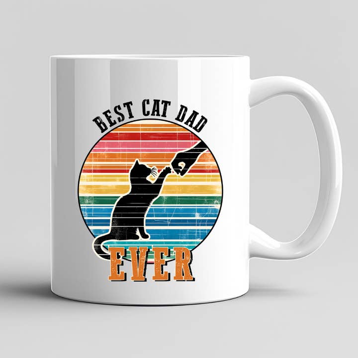 Best Cat Dad Ever 4th Of July Mug for wholesale by Hello Gorgeous Mugs