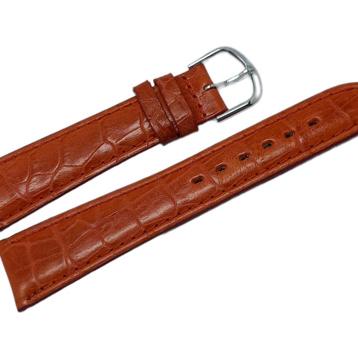 20mm röd. Kupolformad alligator läder klockrem för wholesale av BRACELETS MONTRE ACH