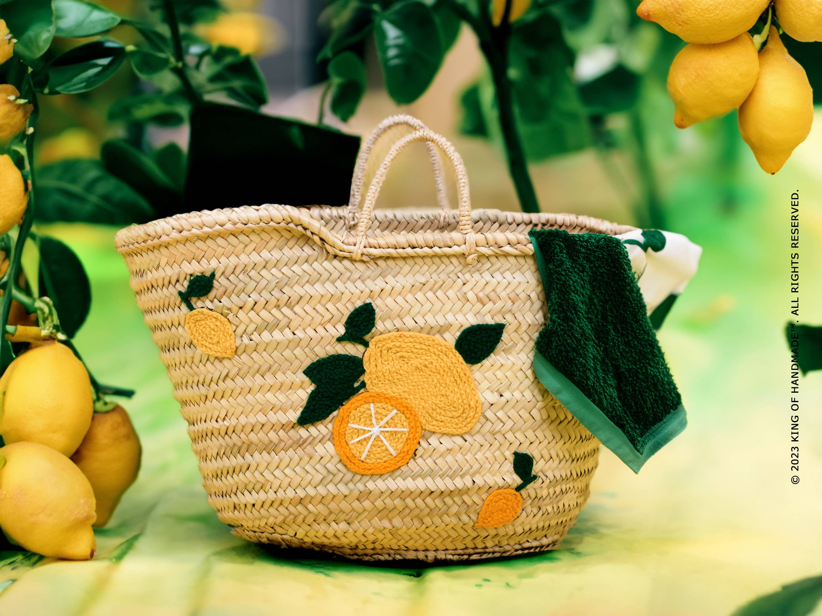 King Of Handmade – wholesale Beach bag – Lemon Beach Bag - Italian Tote Bag - Lemon Italy Tote 2