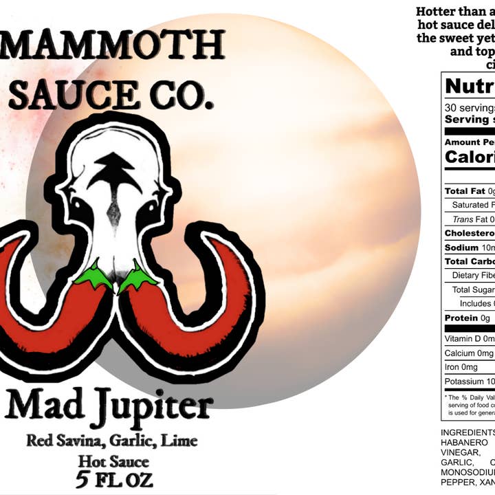 Mammoth Sauces LLC – Großhandel Scharfe Soße – Mad Jupiter Scharfe Soße